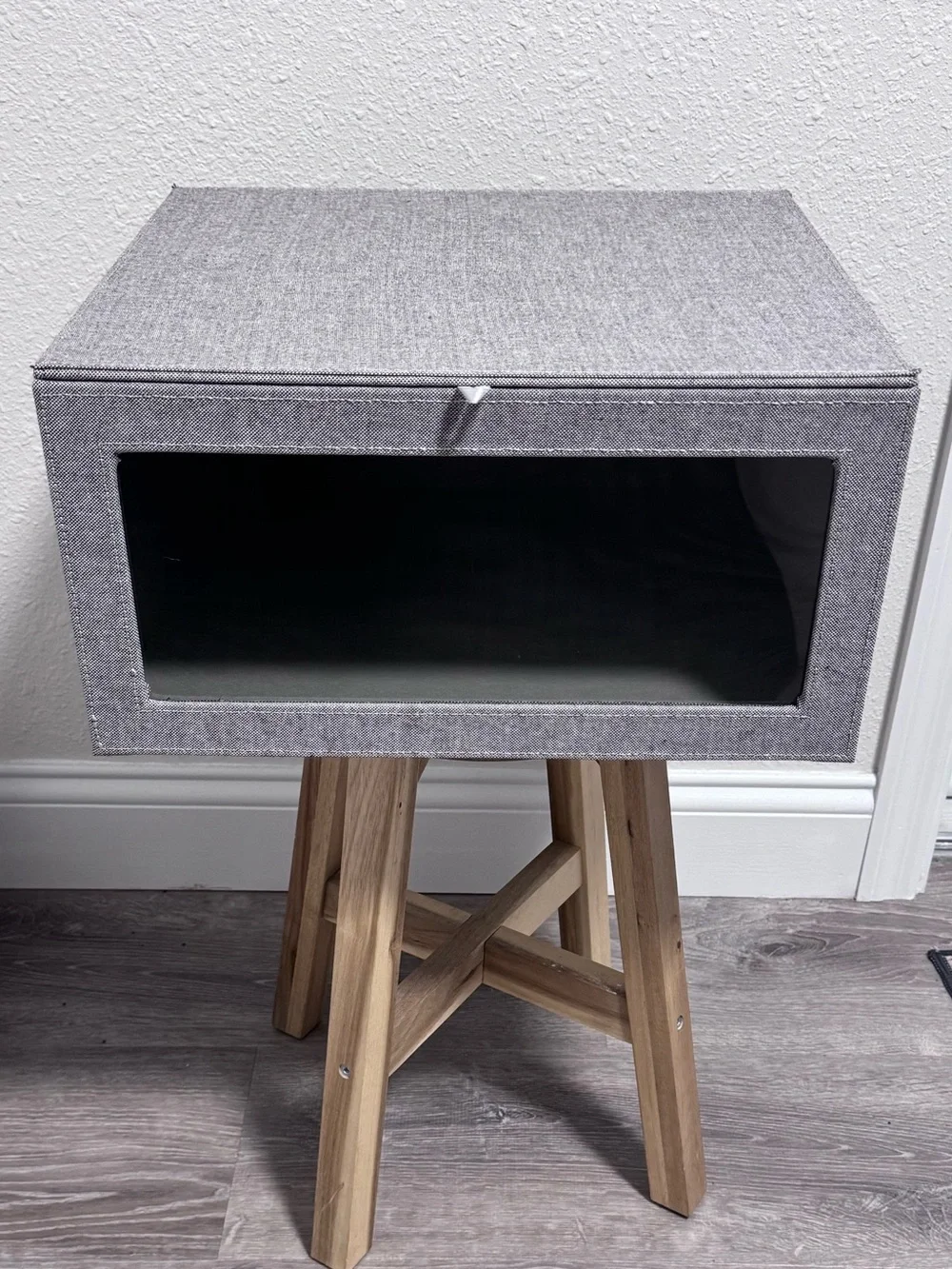 Cambridge Drop-Front Sweater Box in Grey - The Container Store EUC